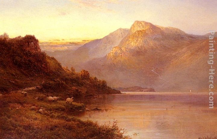 Alfred de Breanski Snr Sunset On The Loch